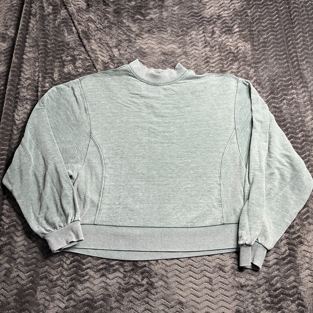 women's White Crow sweatshirt long sleeve blue teal Size S/M